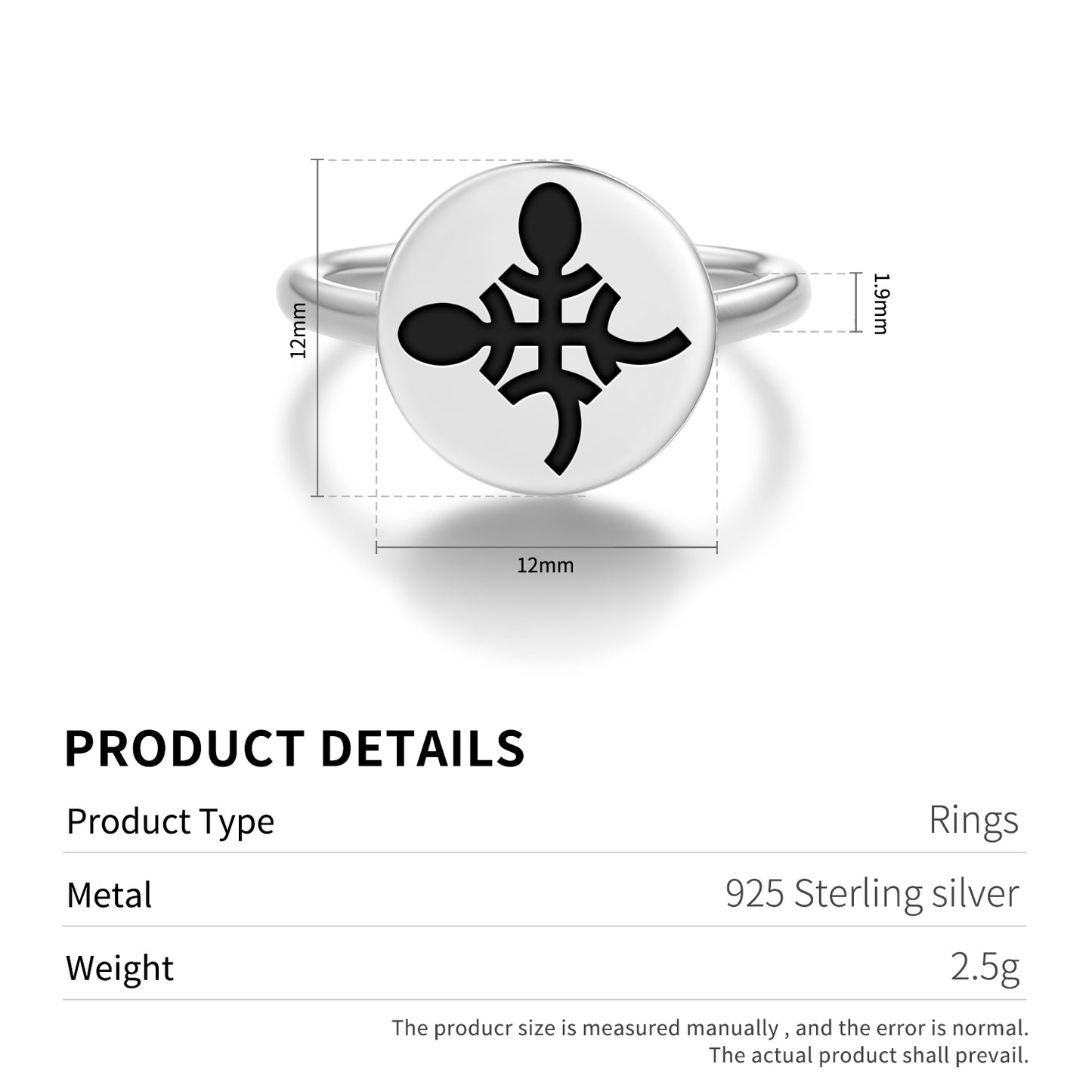 Funtumfunafu Denkyemfunafu Adinkra Symbols Adjustable Open Ring