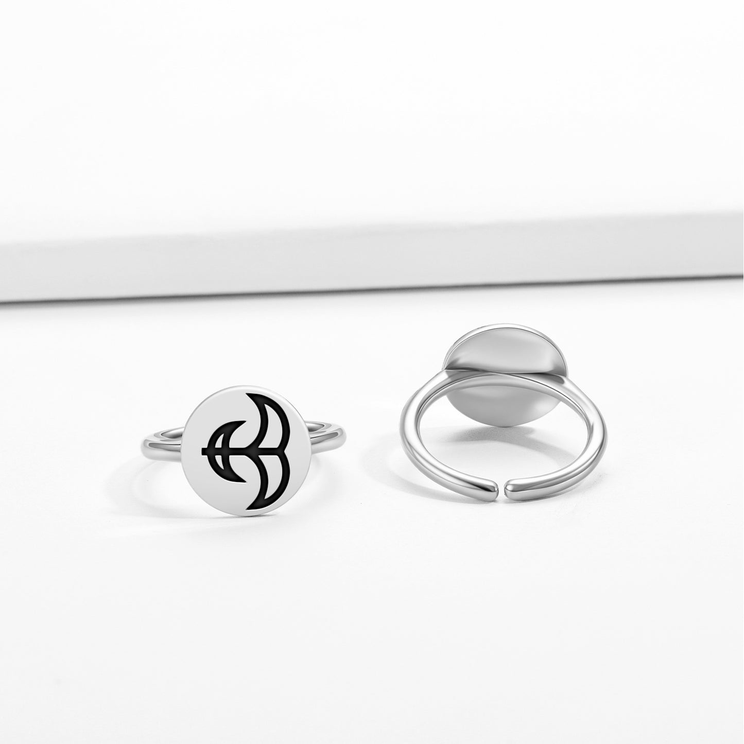 Akoko Nan Adinkra Symbols Adjustable Open Ring