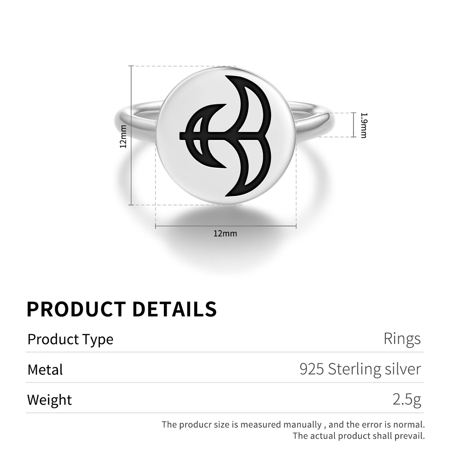 Akoko Nan Adinkra Symbols Adjustable Open Ring