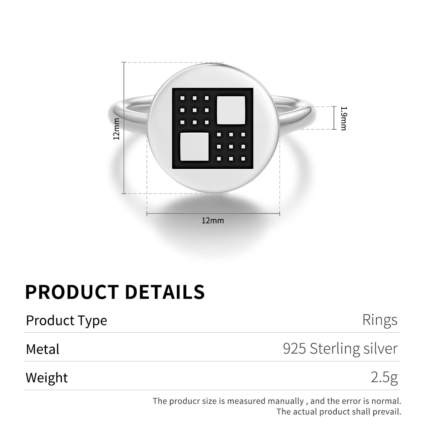 Kuronti ne Akwamu Adinkra Symbols Adjustable Open Ring