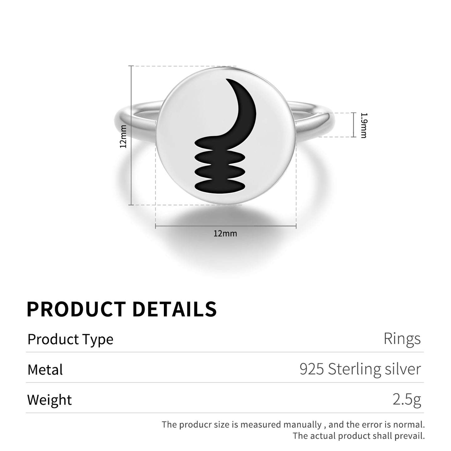 Akoben Adinkra Symbols Adjustable Open Ring