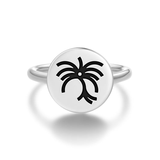 Abe Dua Adinkra Symbols Adjustable Open Ring