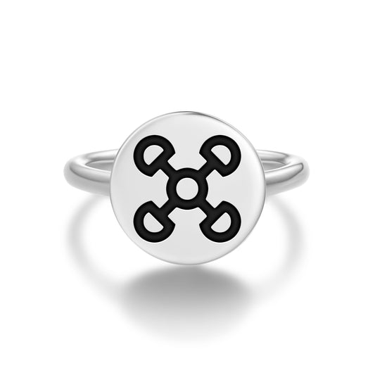 Akoma Ntoaso Adinkra Symbols Adjustable Open Ring