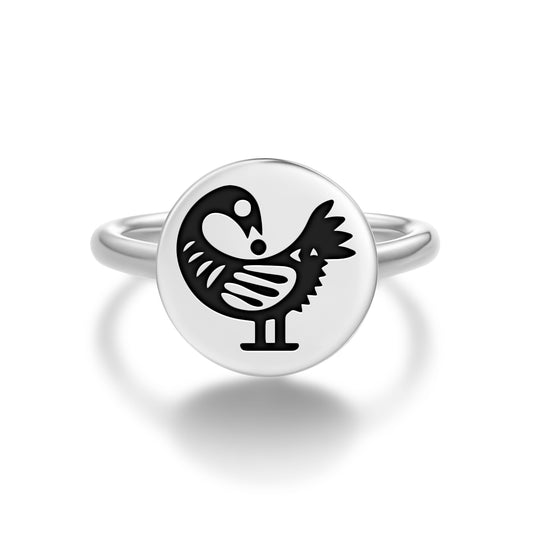 Sankofa Adinkra Symbols Adjustable Open Ring
