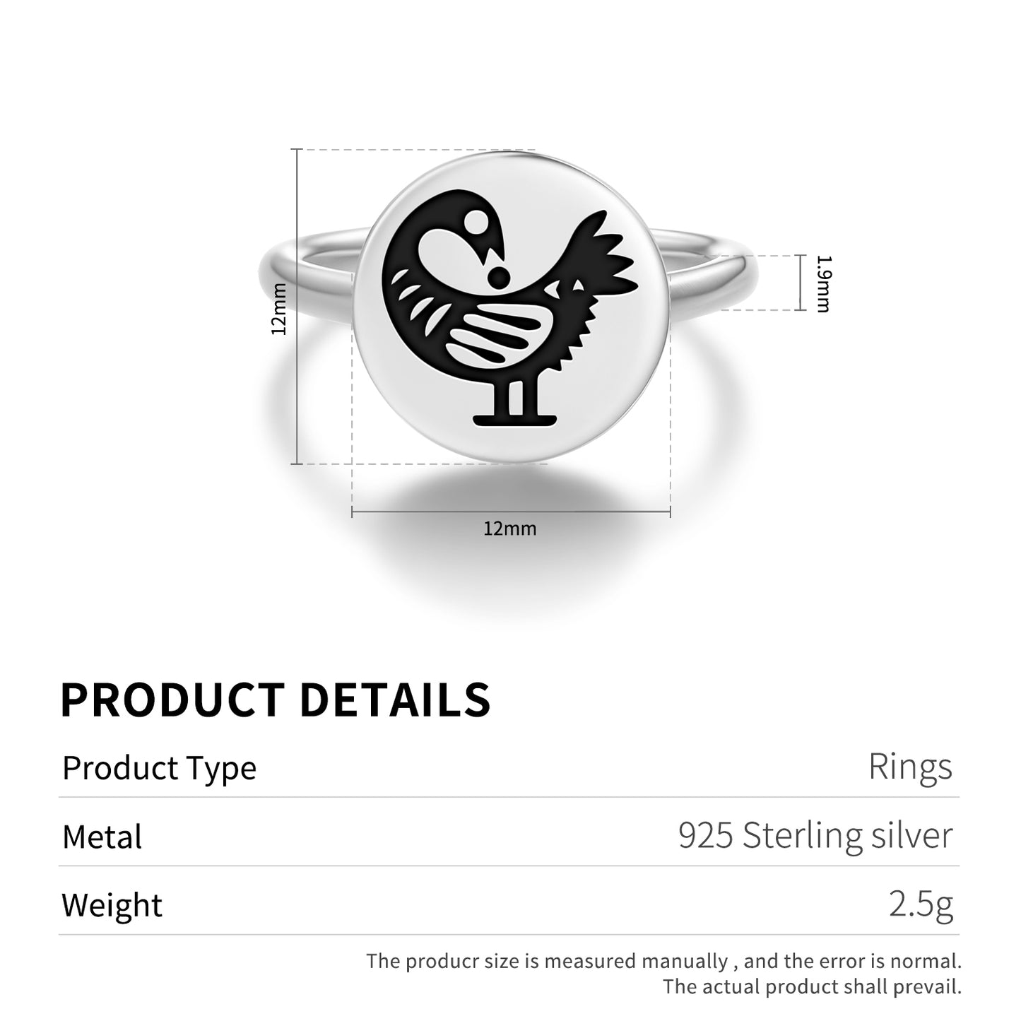 Sankofa Adinkra Symbols Adjustable Open Ring