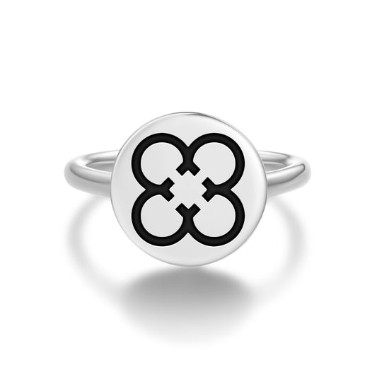 Agyinduwura Adinkra Symbols Adjustable Open Ring