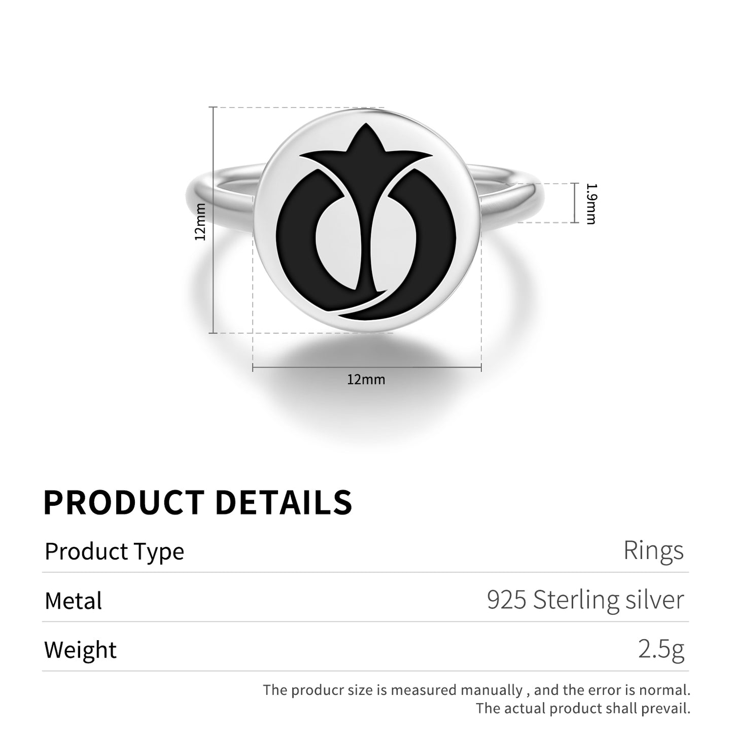 Aprukuma Adinkra Symbols Adjustable Open Ring