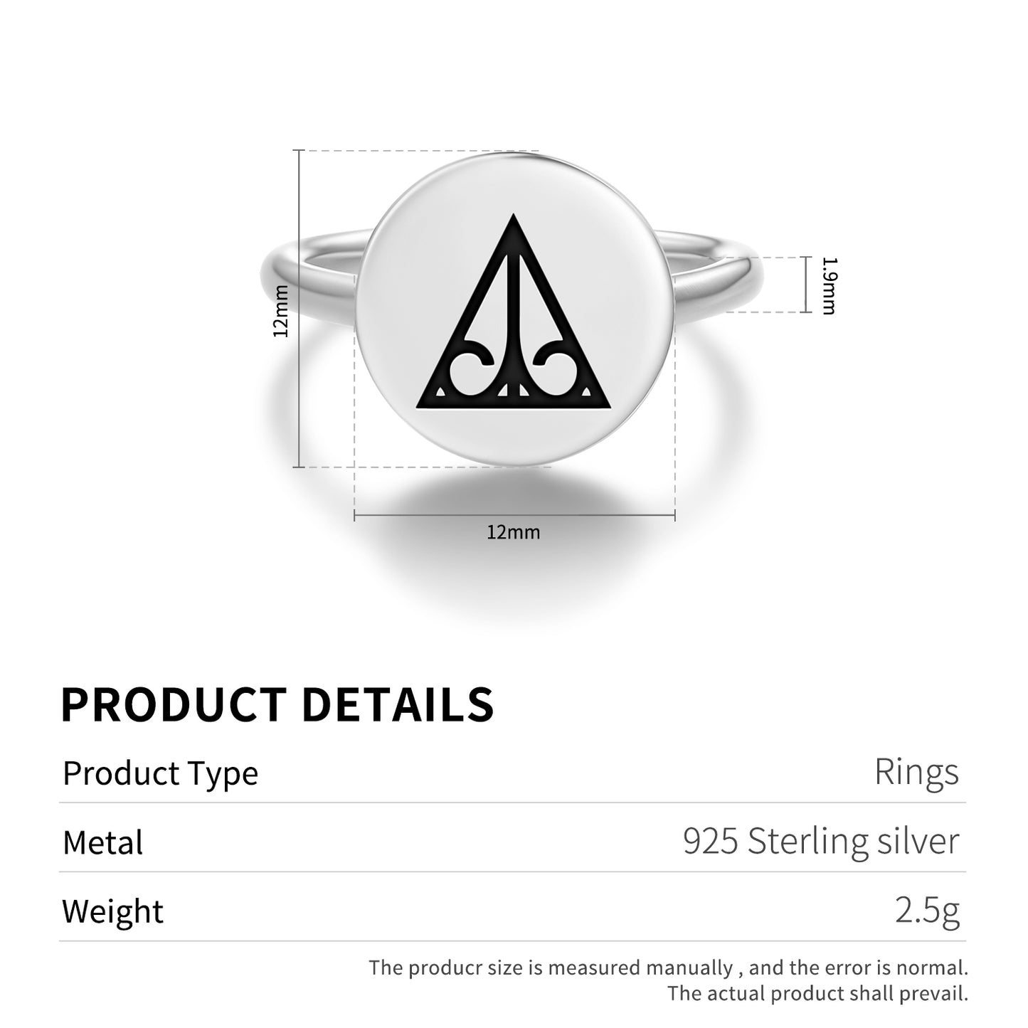 Awurade Baatanfo Adinkra Symbols Adjustable Open Ring