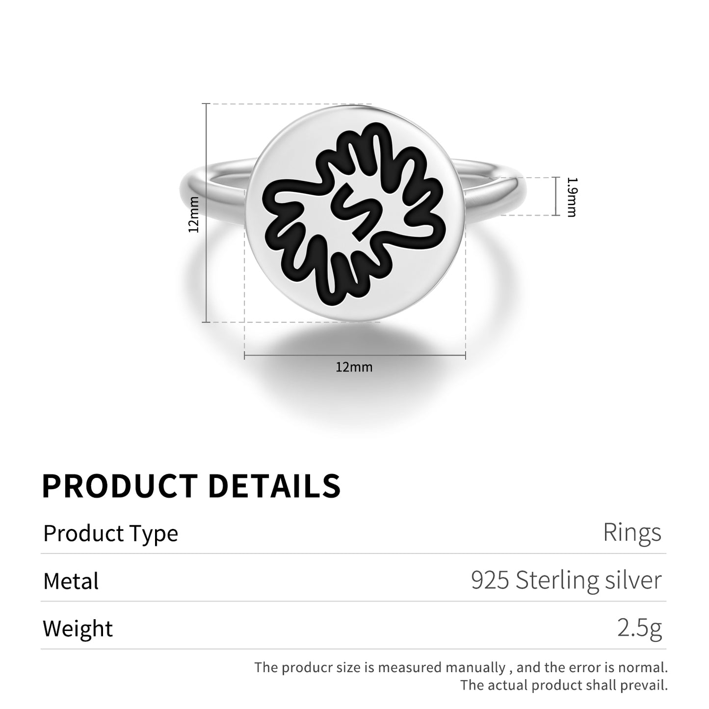 Bi Nka Bi Adinkra Symbols Adjustable Open Ring