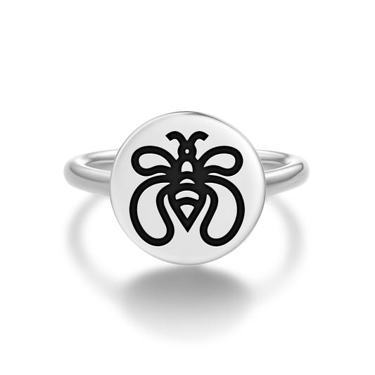 Fafanto Adinkra Symbols Adjustable Open Ring