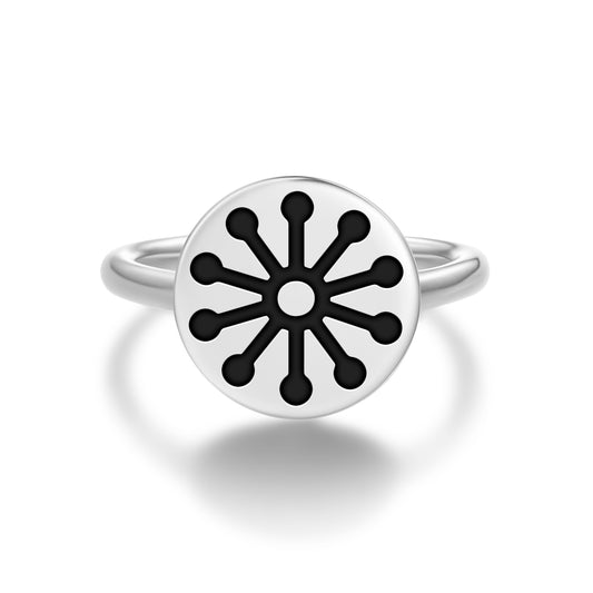 Fofo Adinkra Symbols Adjustable Open Ring