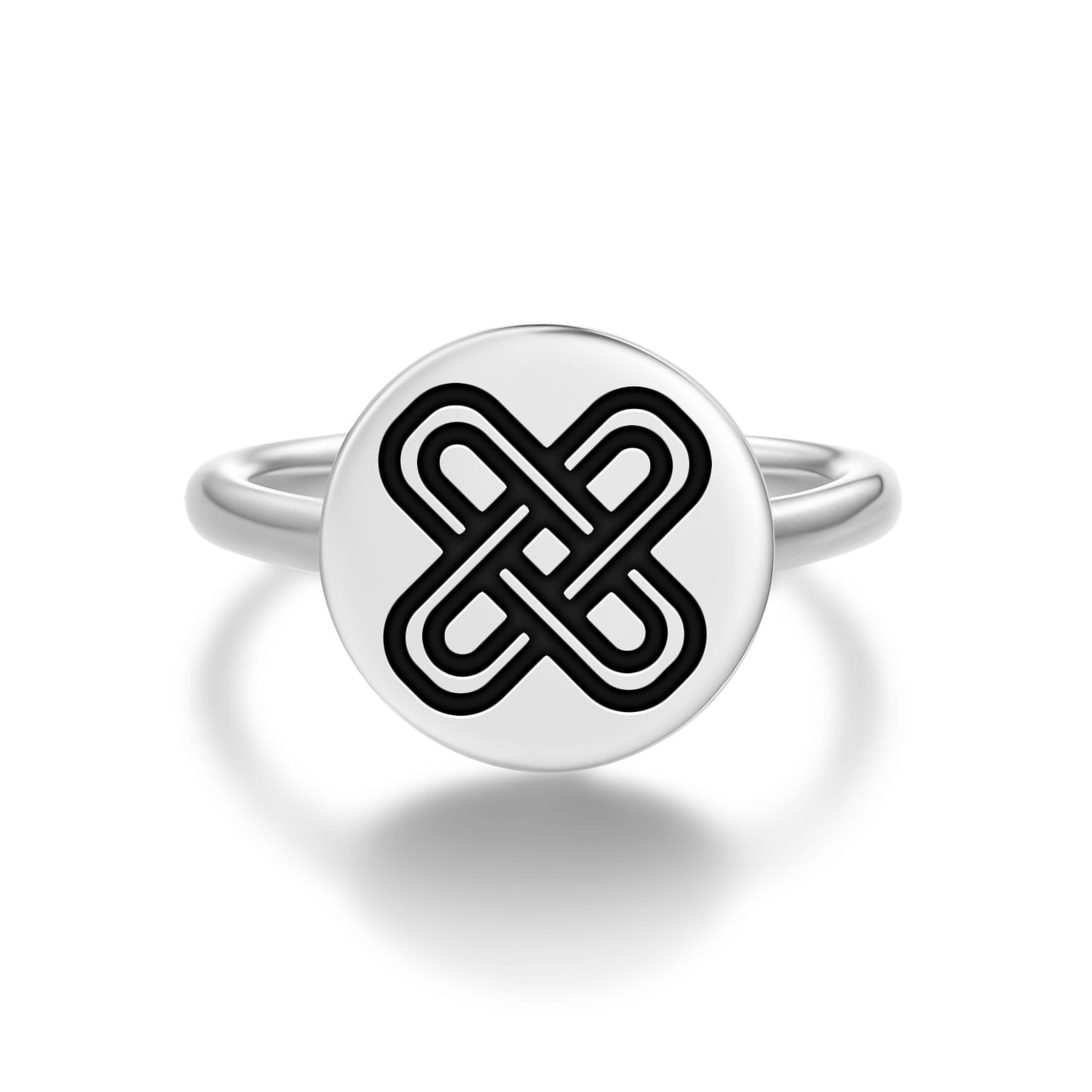 Kramo Bone Adinkra Symbols Adjustable Open Ring