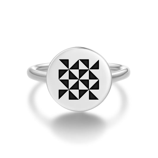 Kyemfere Adinkra Symbols Adjustable Open Ring