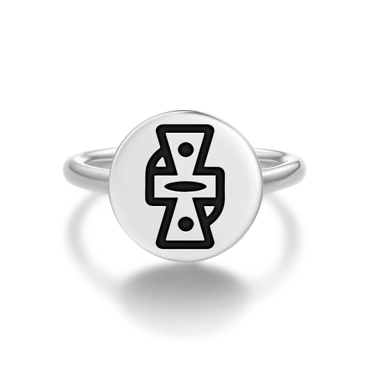 Mekyia Wo Adinkra Symbols Adjustable Open Ring