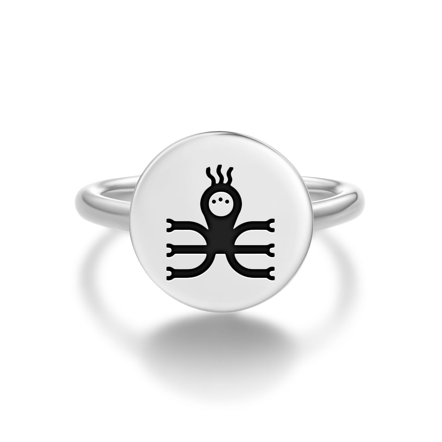 Rhan-Tegoth Lovecraft Symbols Adjustable Open Ring