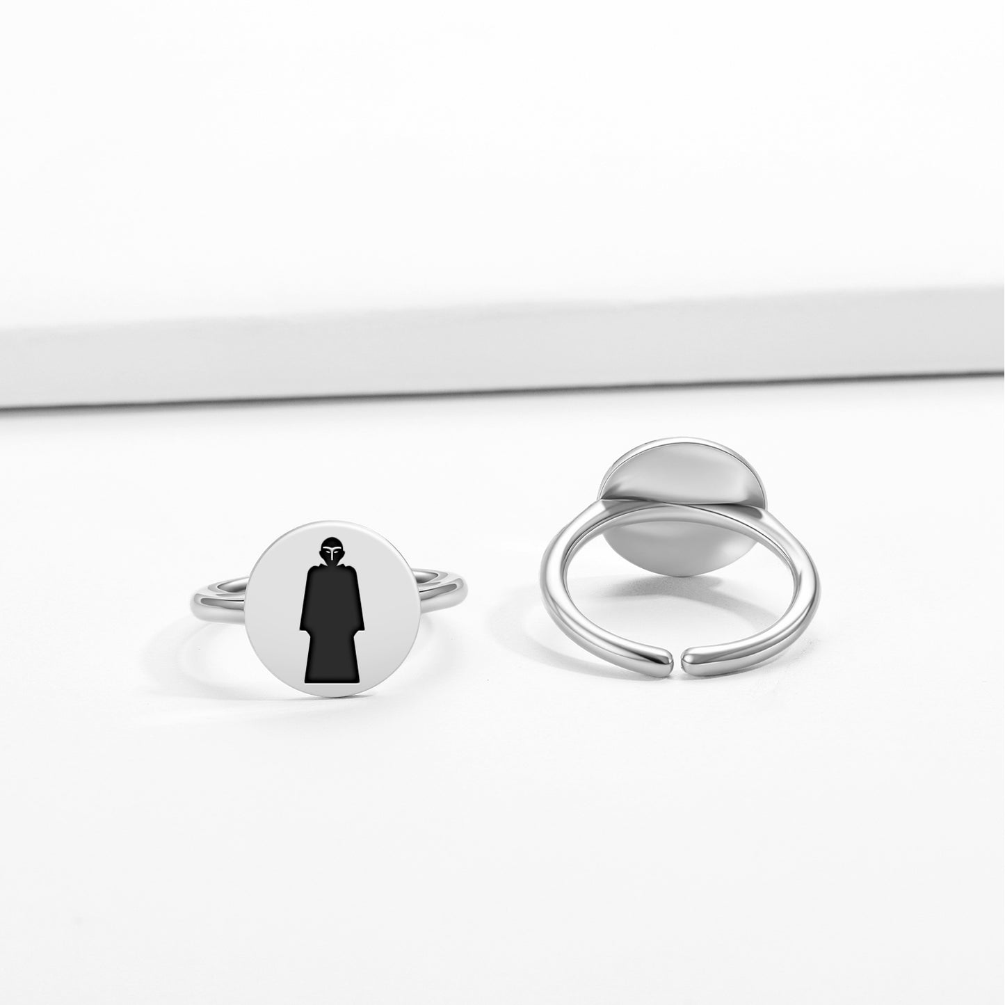 Nyarlathotep Lovecraft Symbols Adjustable Open Ring