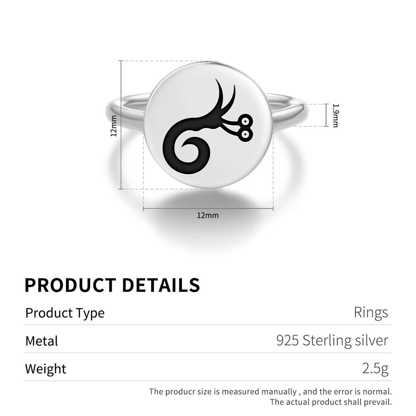 Gloon Lovecraft Symbols Adjustable Open Ring