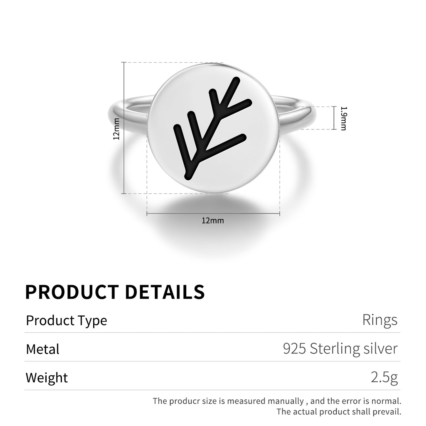 Eldersign Lovecraft Symbols Adjustable Open Ring