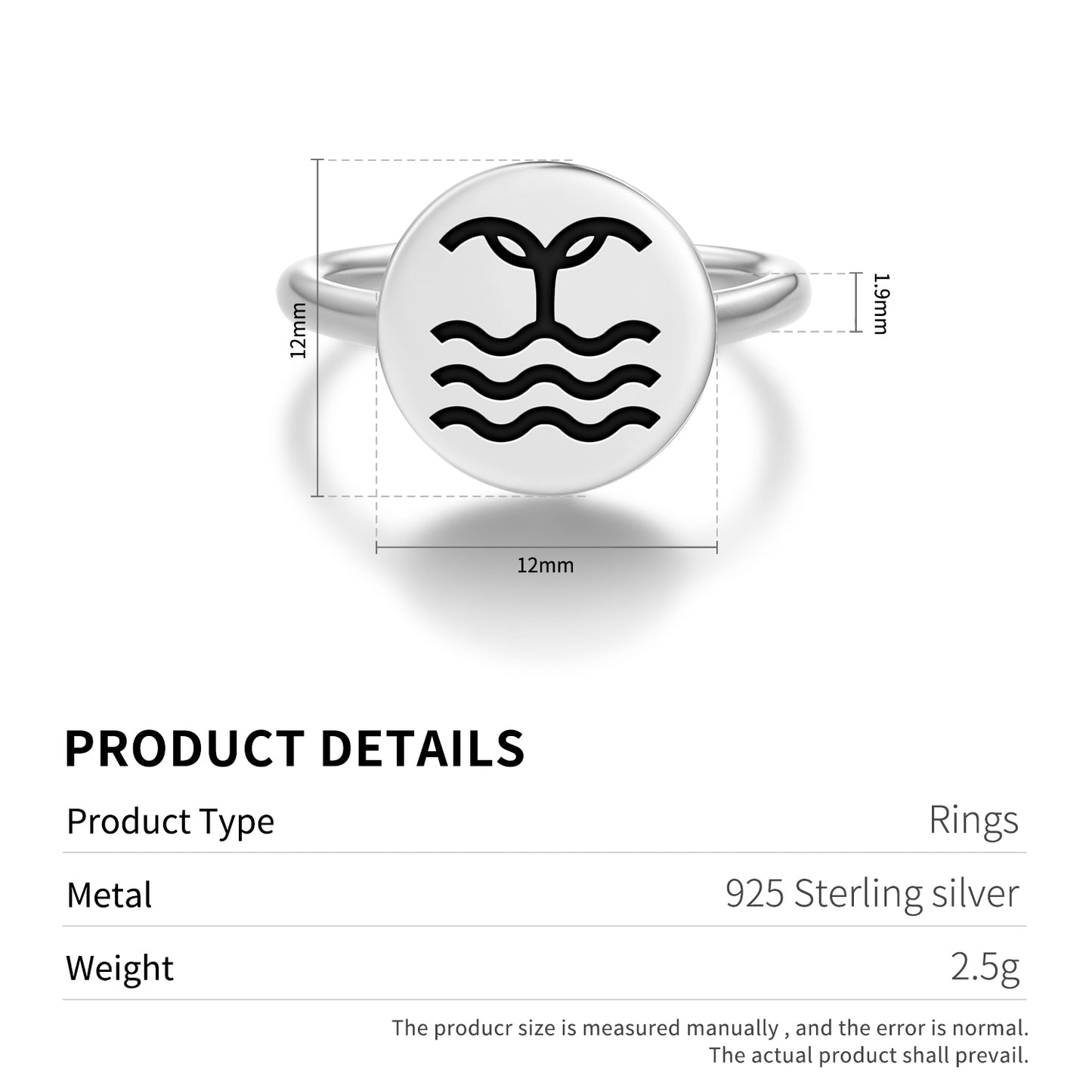 Dagon Lovecraft Symbols Adjustable Open Ring