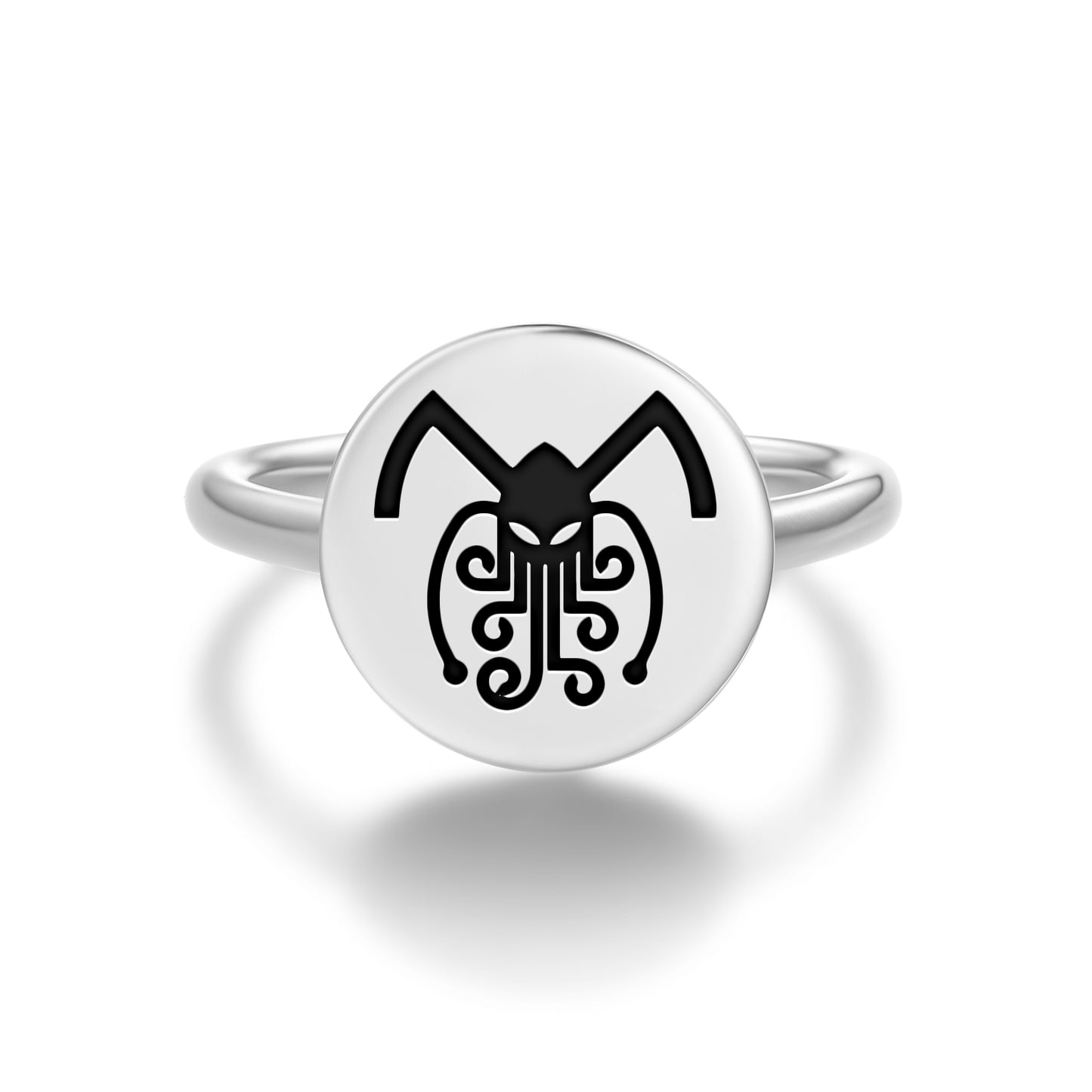 Cthulhu Lovecraft Symbols Adjustable Open Ring