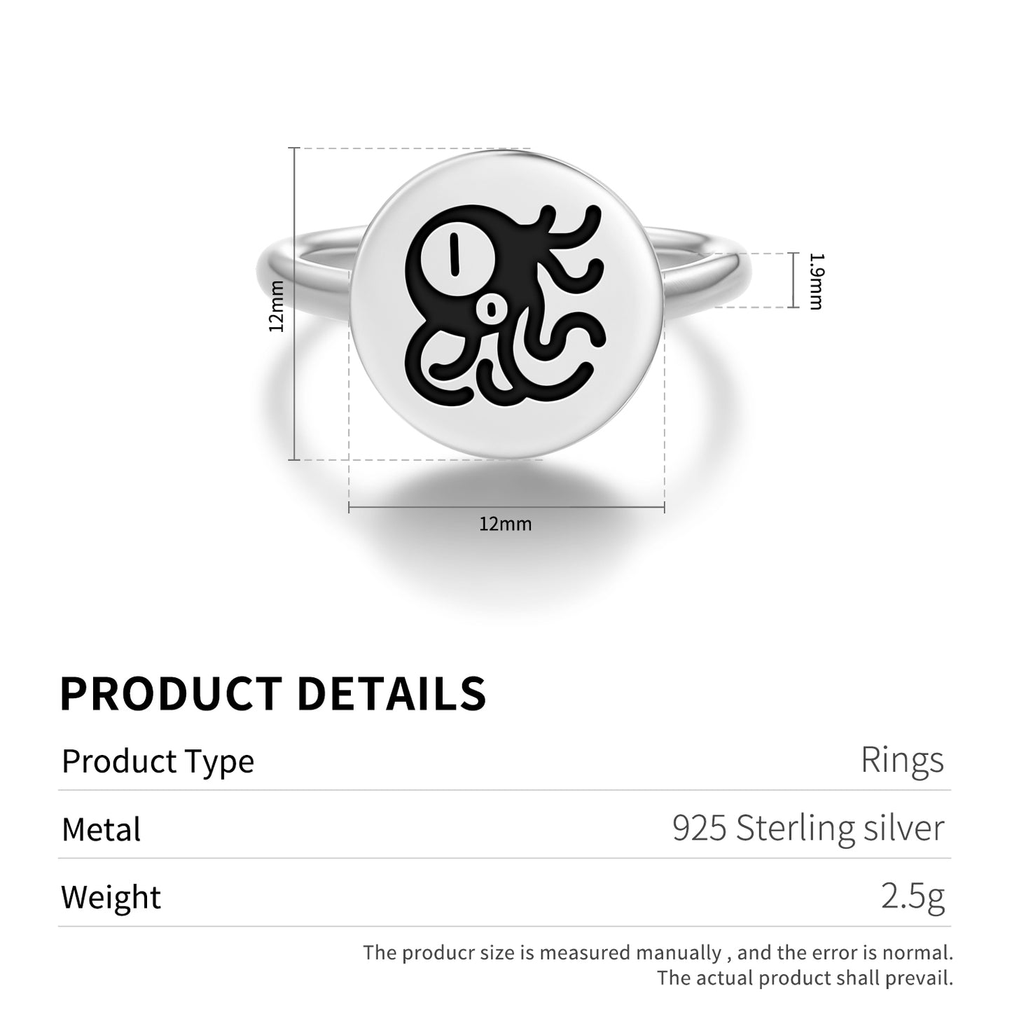 Yog-Sothoth Lovecraft Symbols Adjustable Open Ring