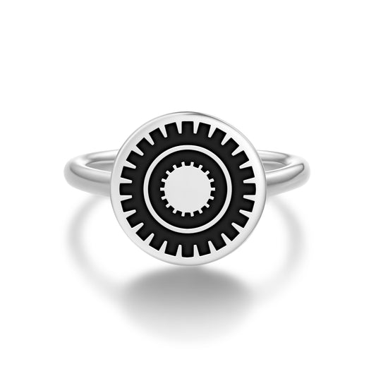 Viy Slavic Symbols Adjustable Open Ring