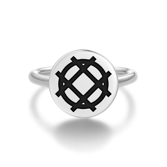Lada Slavic Symbols Adjustable Open Ring