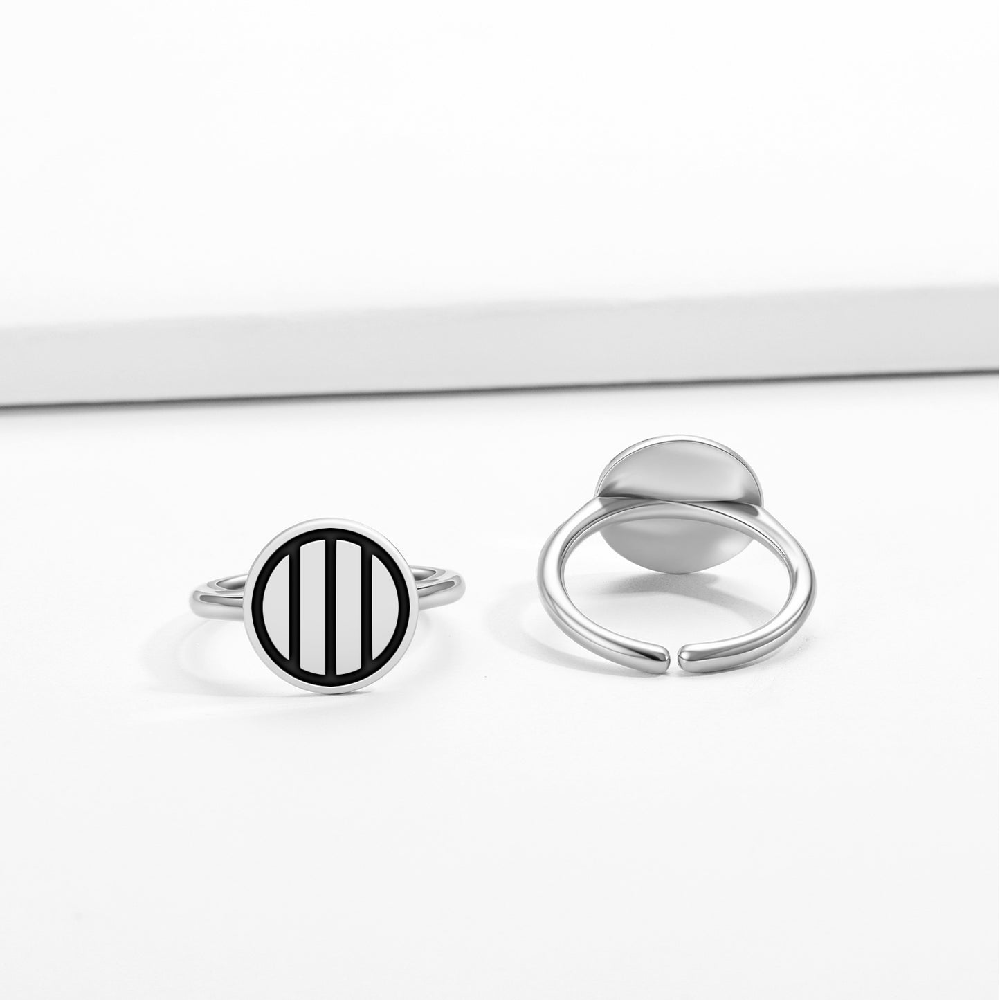Date Masamune Japanese Symbols Adjustable Open Ring