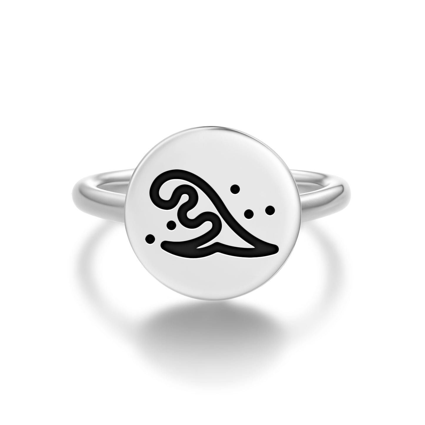 Saito Michimon Japanese Symbols Adjustable Open Ring