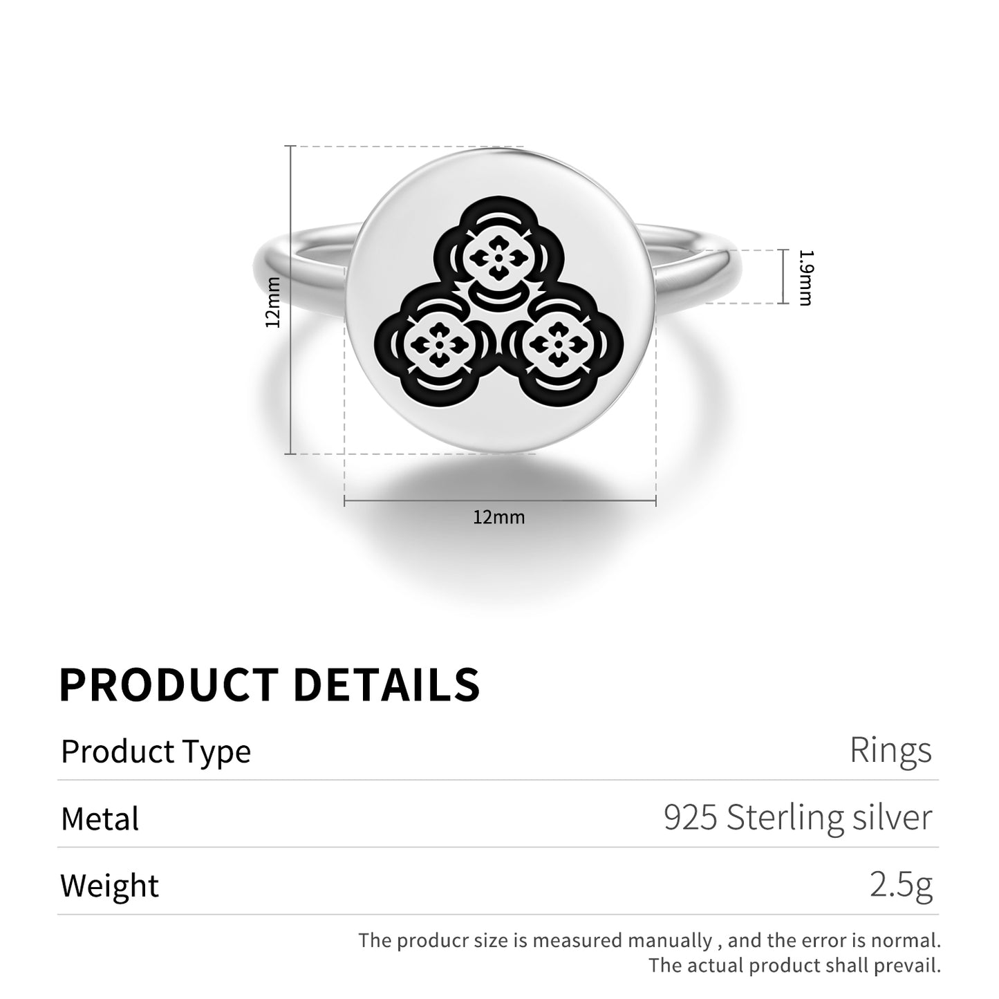Yoshikage Asakura Japanese Symbols Adjustable Open Ring