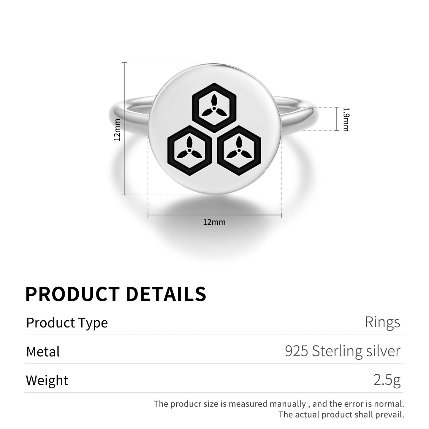 Naoe Kanetsugu Japanese Symbols Adjustable Open Ring