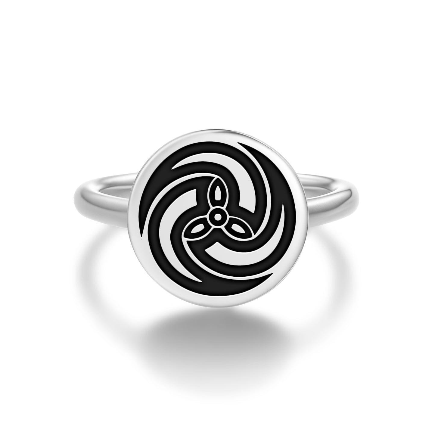 Kuroda Kanbe Japanese Symbols Adjustable Open Ring