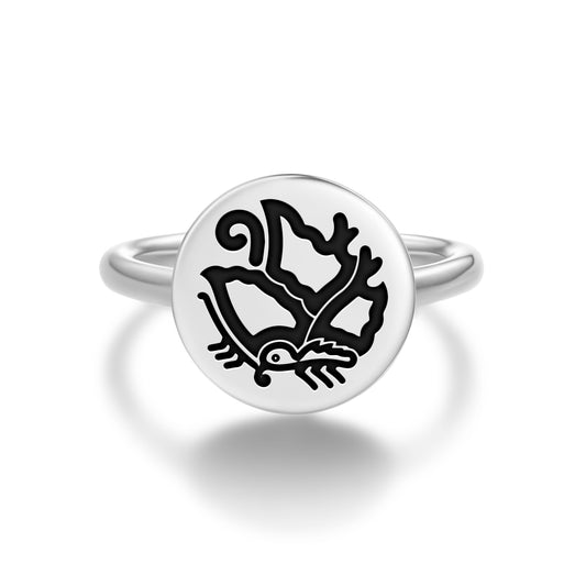 Agehanochō Japanese Symbols Adjustable Open Ring