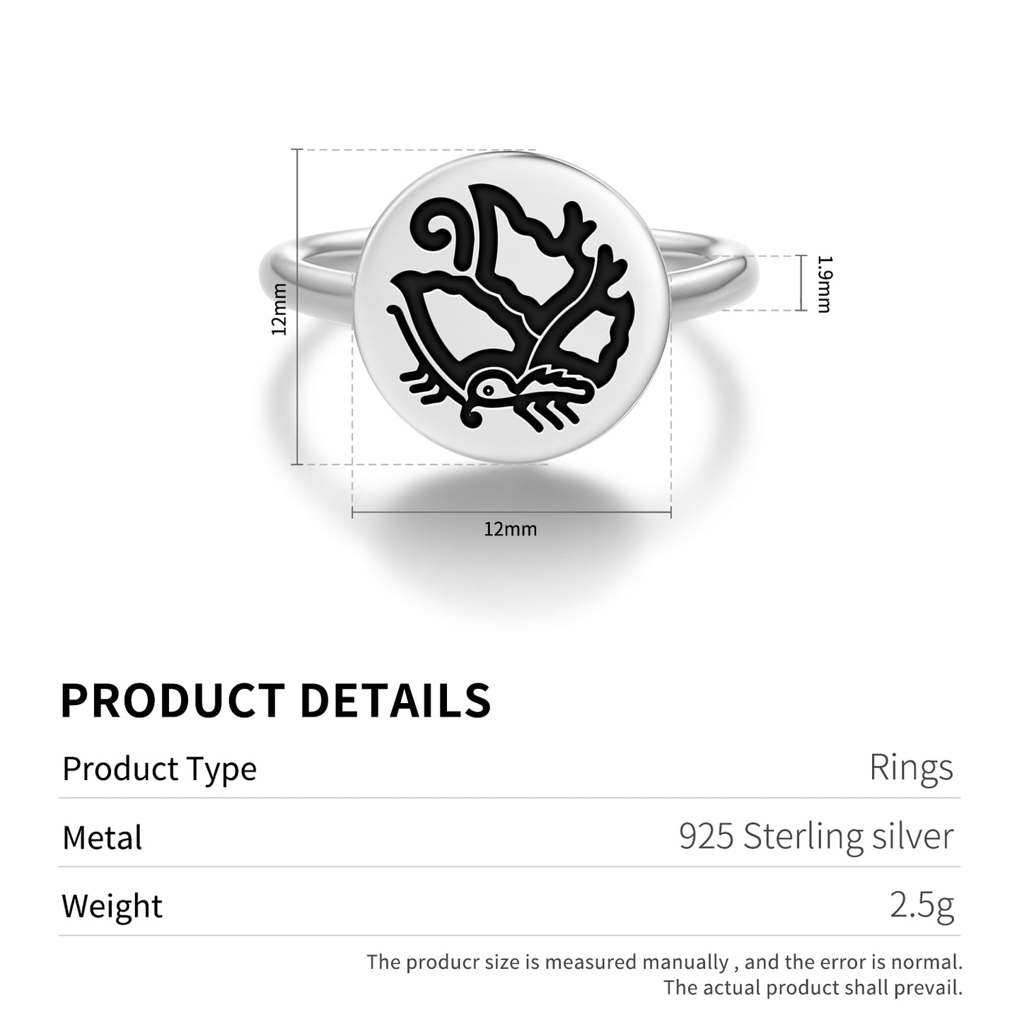 Agehanochō Japanese Symbols Adjustable Open Ring