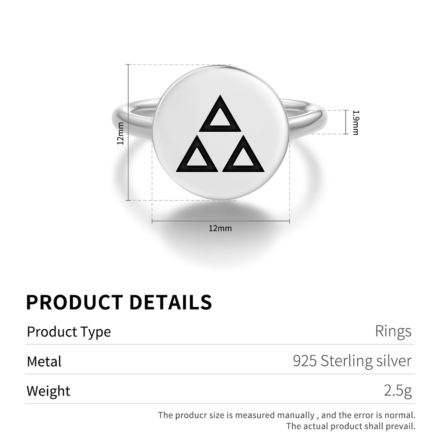 Mitsu Uroko Japanese Symbols Adjustable Open Ring
