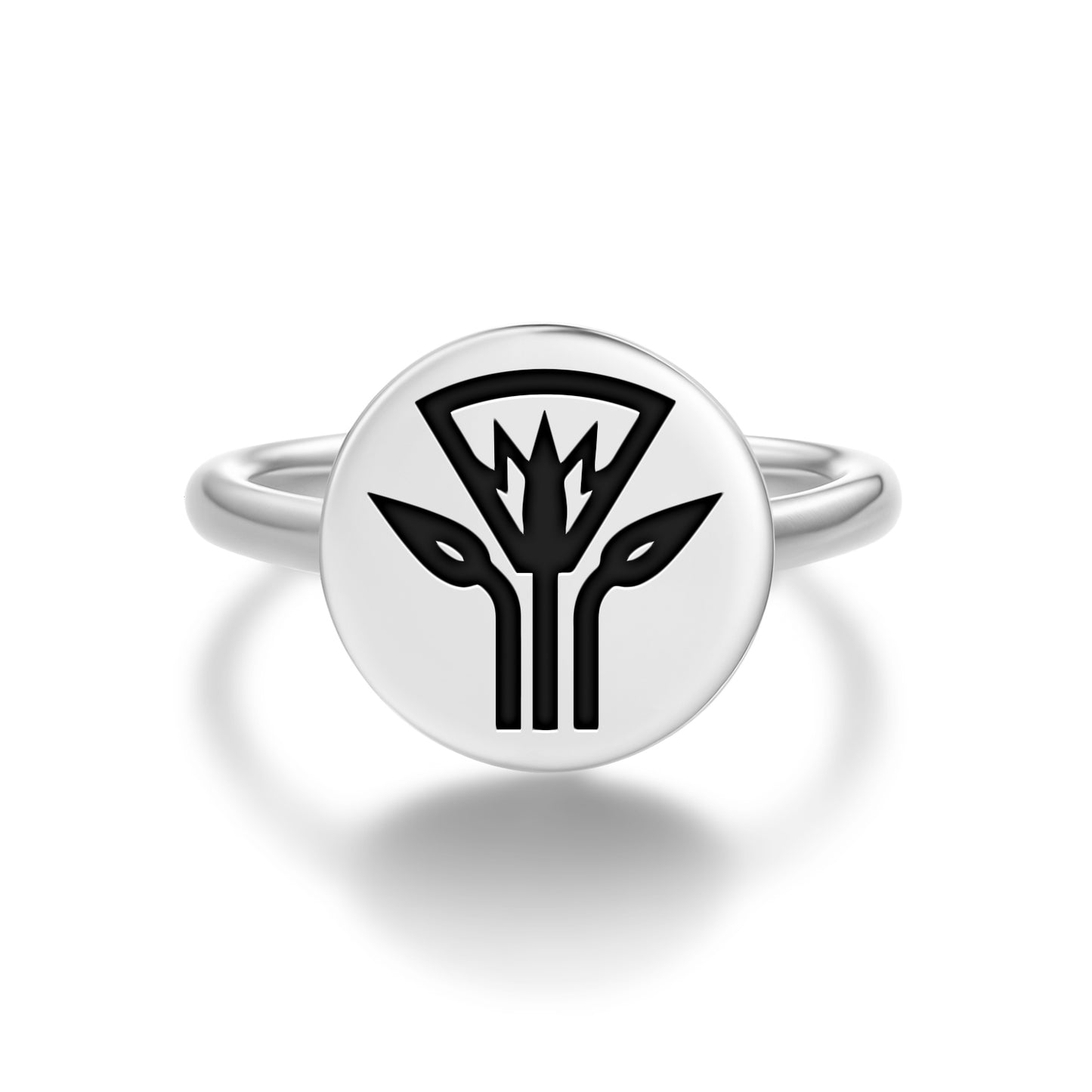 Lotus Egyptian Symbols Adjustable Open Ring