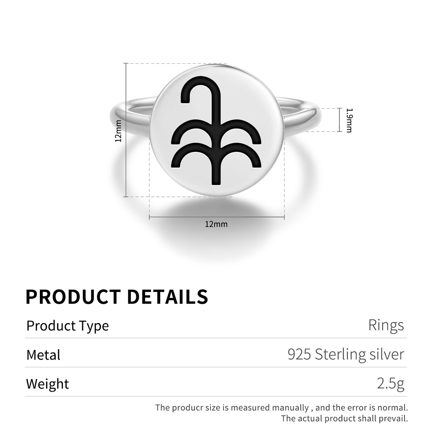 Sedge Egyptian Symbols Adjustable Open Ring