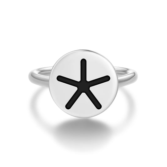 Seba Egyptian Symbols Adjustable Open Ring