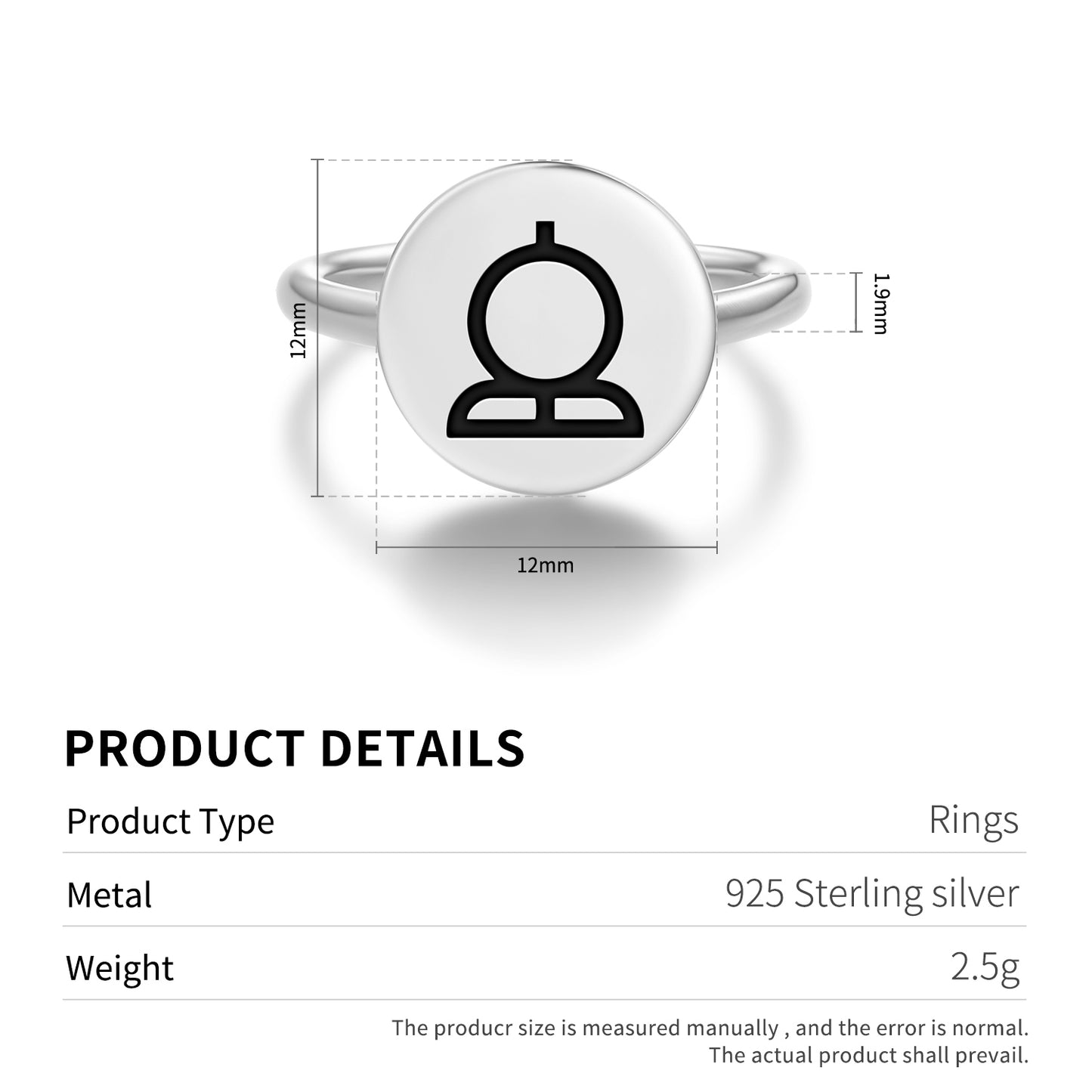 Shen Egyptian Symbols Adjustable Open Ring