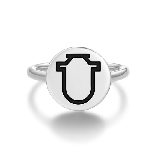 Ieb Egyptian Symbols Adjustable Open Ring