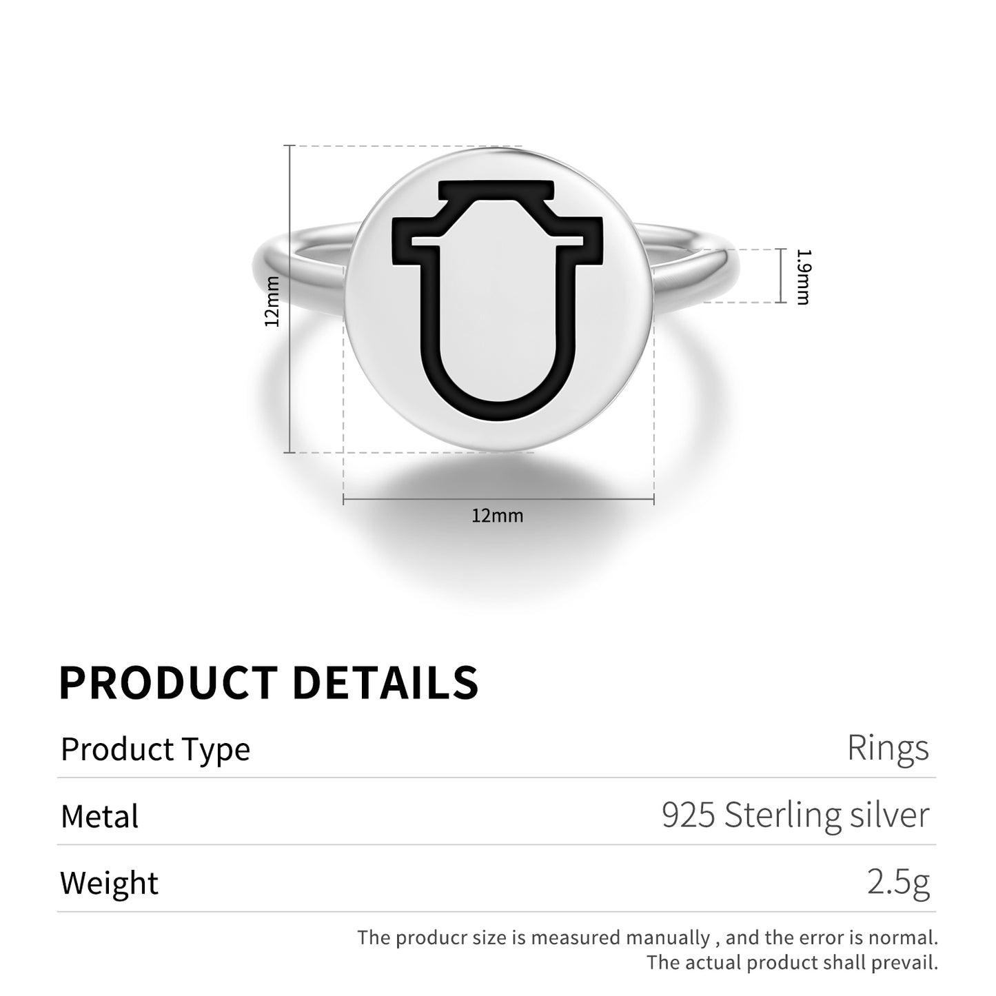 Ieb Egyptian Symbols Adjustable Open Ring