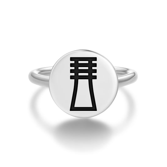 Djed Egyptian Symbols Adjustable Open Ring