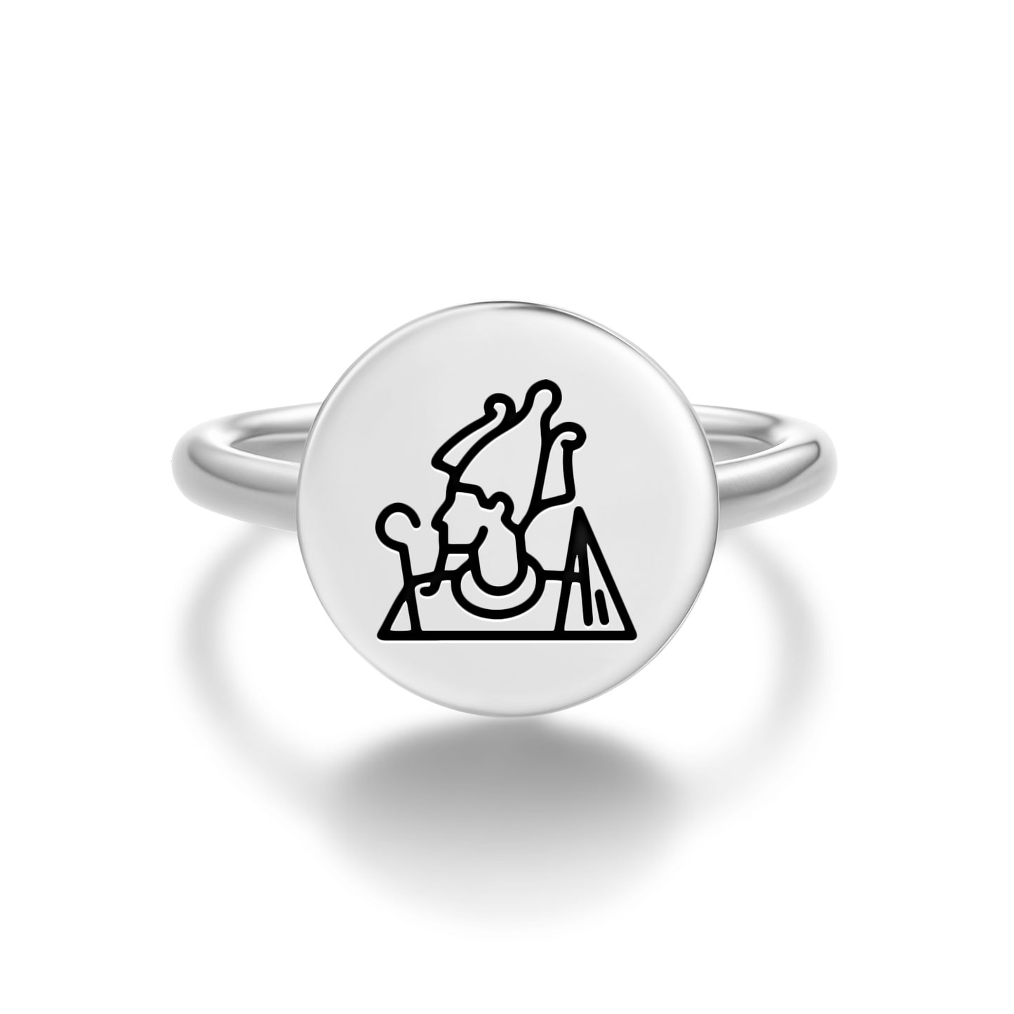 Osiris Egyptian Symbols Adjustable Open Ring