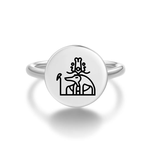 Sobek Egyptian Symbols Adjustable Open Ring