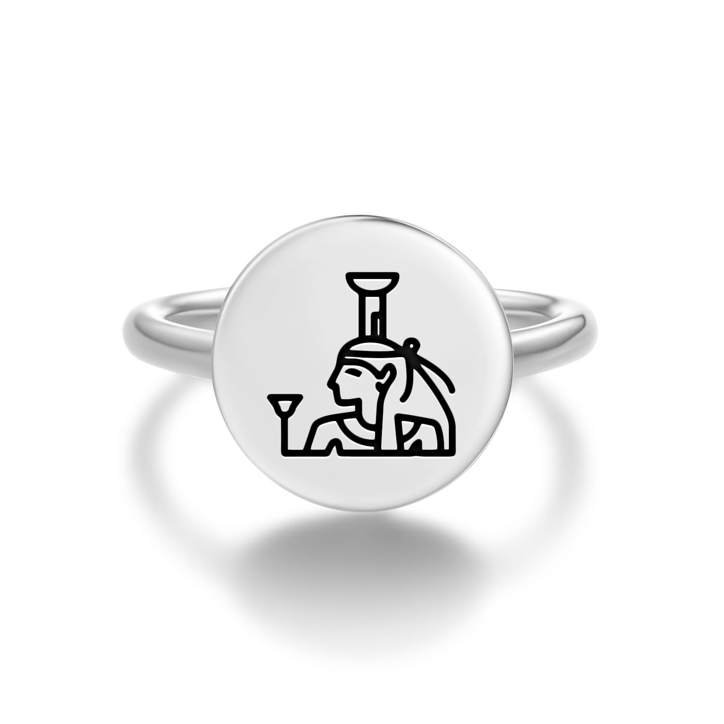 Nephthys Egyptian Symbols Adjustable Open Ring