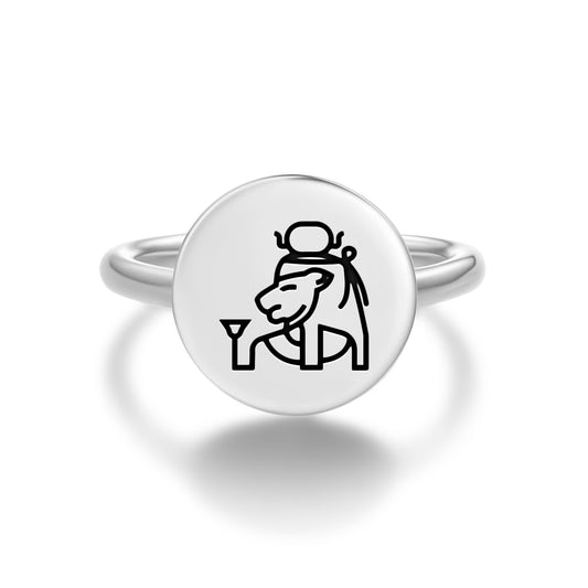 Tefnut Egyptian Symbols Adjustable Open Ring