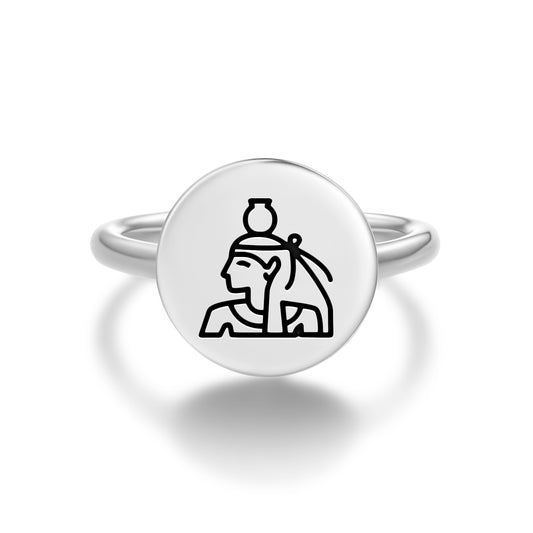 Nut Egyptian Symbols Adjustable Open Ring