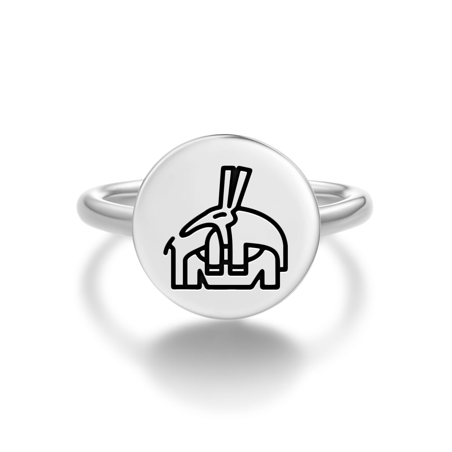 Set Egyptian Symbols Adjustable Open Ring