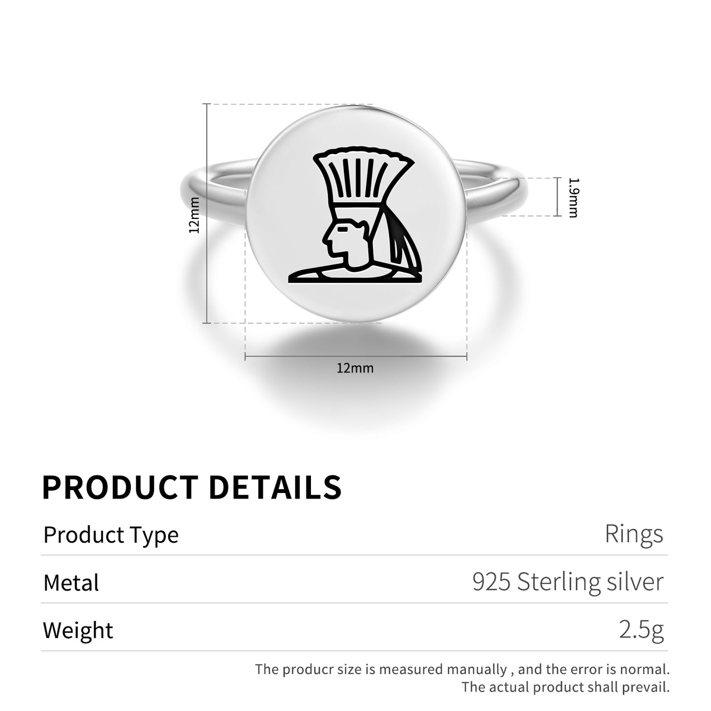 Anuket Egyptian Symbols Adjustable Open Ring
