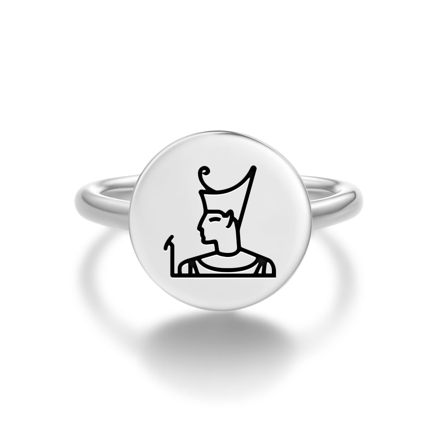 Amunet Egyptian Symbols Adjustable Open Ring